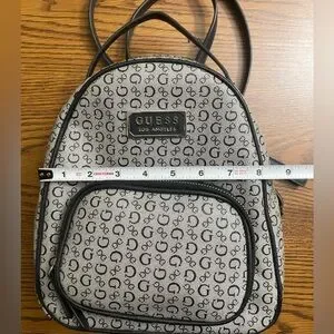Guess Monogram Black and Cream Backpack Women main image 2
